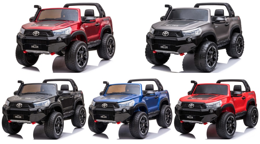 Carro de brinquedo elétrico infantil licenciado Toyota Hilux com dois lugares