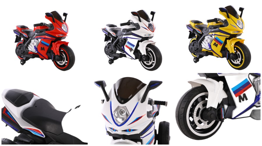12v Motorcycle Toys for Kids with LED Light