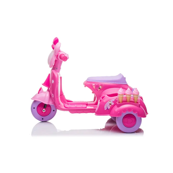 6V Children Electric Motorcycle With side car bucket for Girls