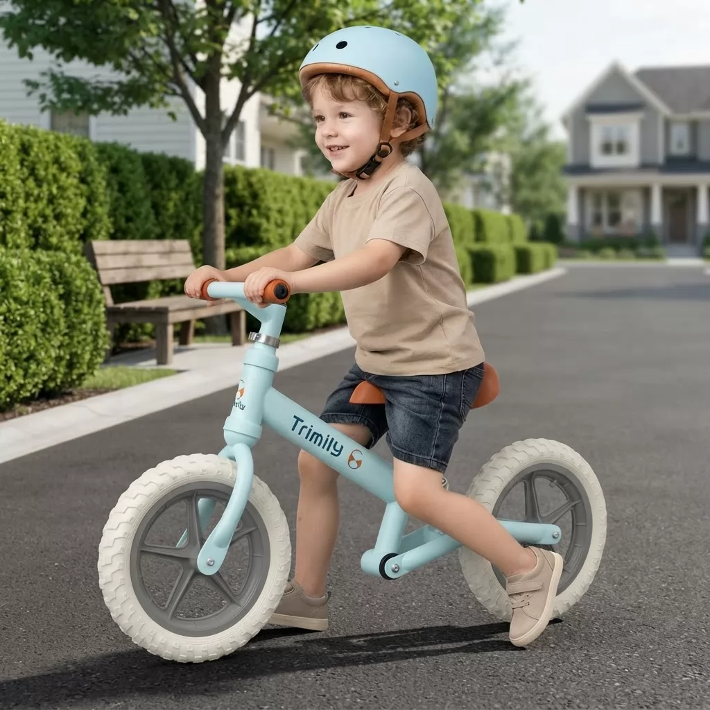 CHITUO 12 Inch Kids Balance Bike with EVA Foam Tires, Quick-Release Seat & Spring Suspension for Age 2+