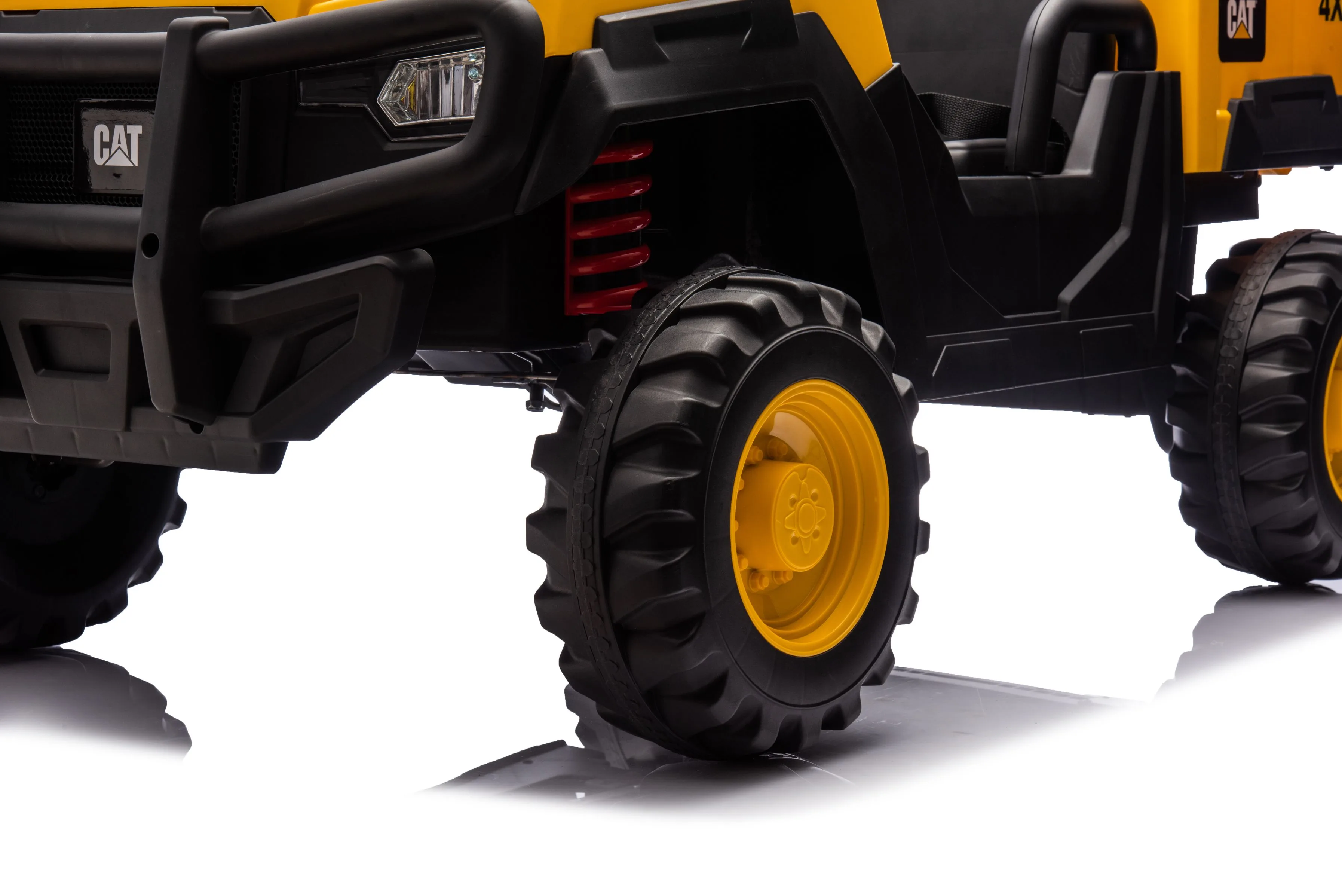 2025 License New Yellow CAT UTV Rechargeable 12V RC Ride On Electric Car Ride-on Kit Fun Toys Car For Kids