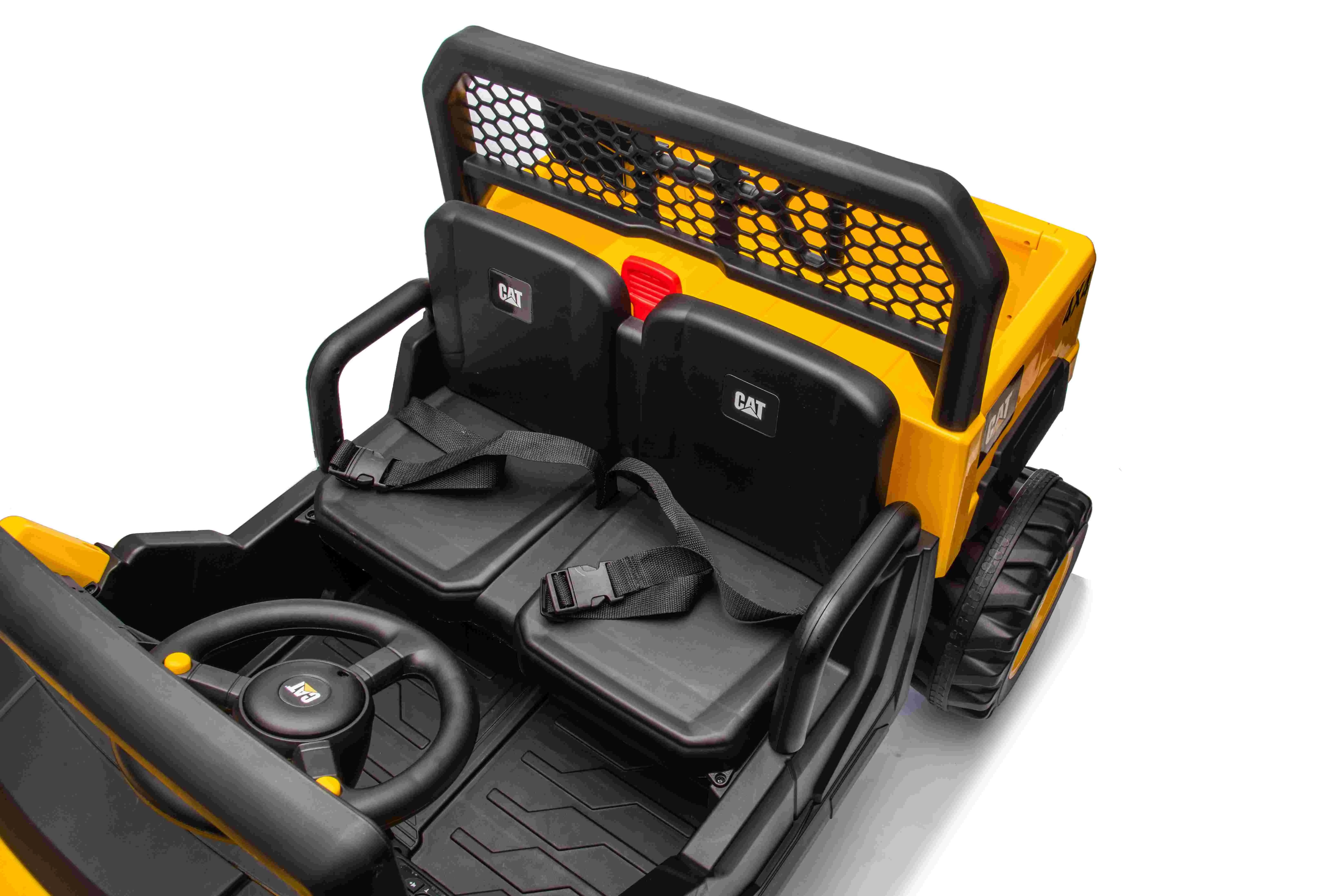 2025 License New Yellow CAT UTV Rechargeable 12V RC Ride On Electric Car Ride-on Kit Fun Toys Car For Kids