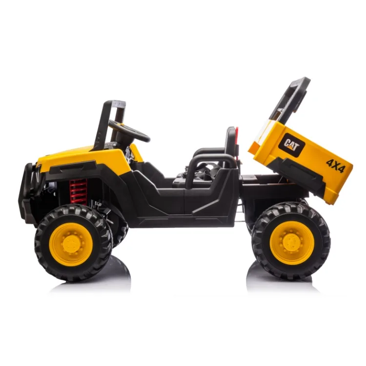 2025 License New Yellow CAT UTV Rechargeable 12V RC Ride On Electric Car Ride-on Kit Fun Toys Car For Kids