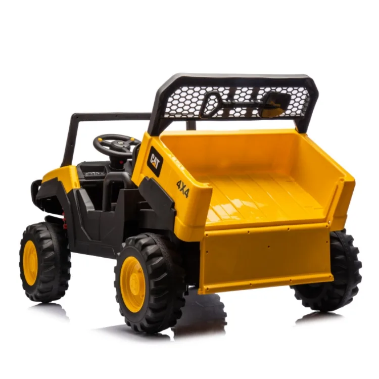 2025 License New Yellow CAT UTV Rechargeable 12V RC Ride On Electric Car Ride-on Kit Fun Toys Car For Kids