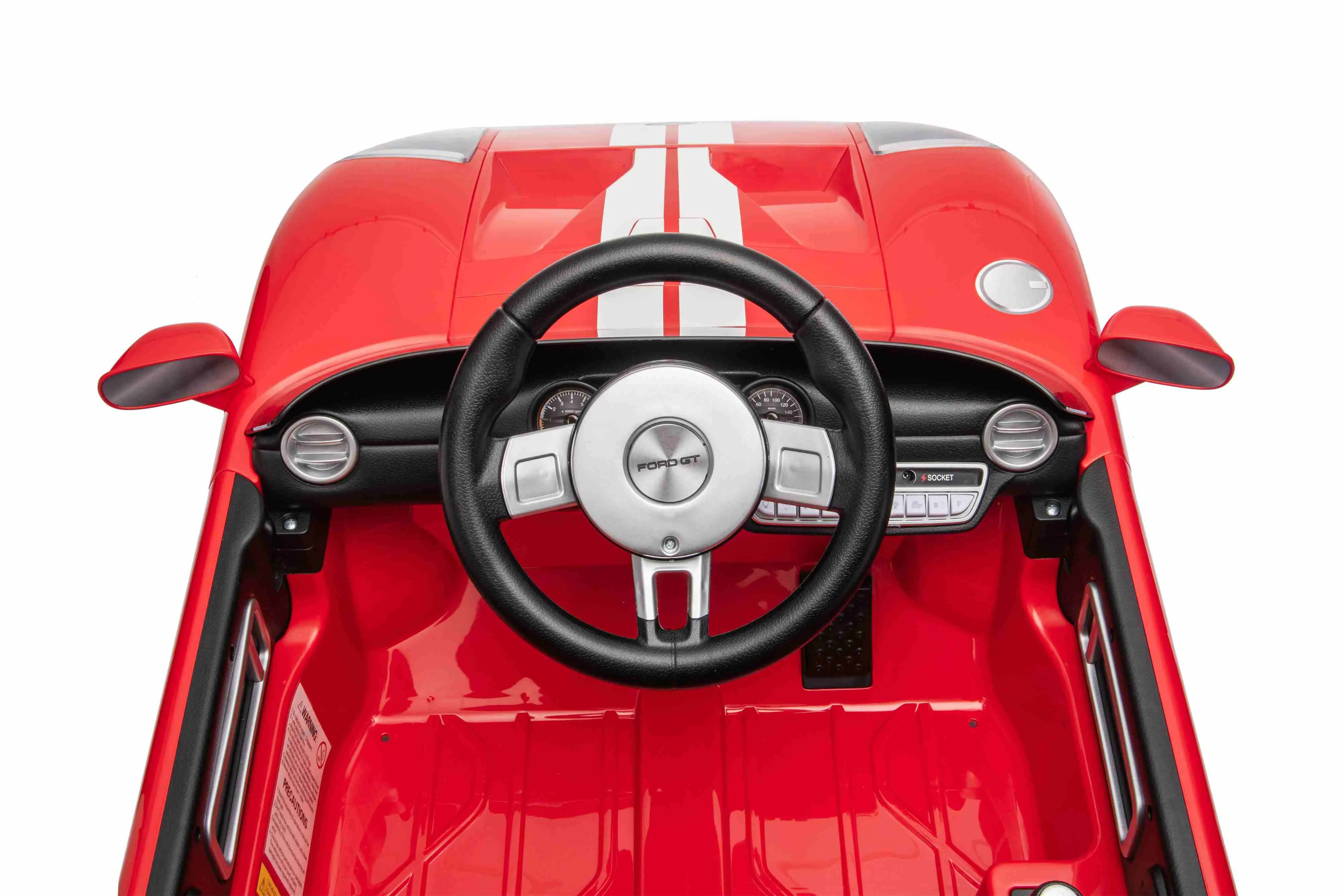 Ford GT Licensed Kids Ride-On Car — 12V 4-Motor Electric Sports Car with Bluetooth, Mobile App & LED Lights