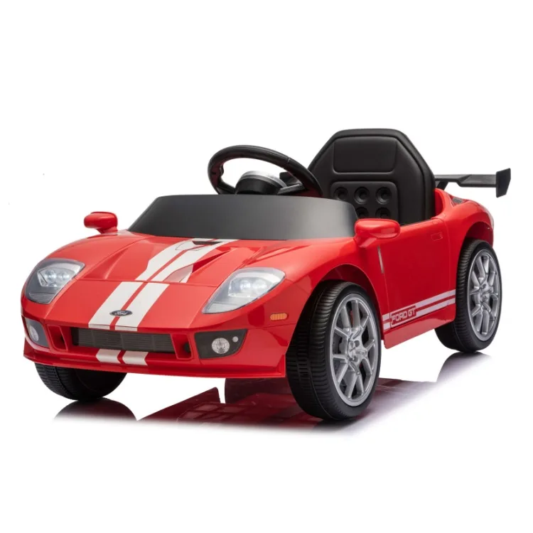 Ford GT Licensed Kids Ride-On Car — 12V 4-Motor Electric Sports Car with Bluetooth, Mobile App & LED Lights