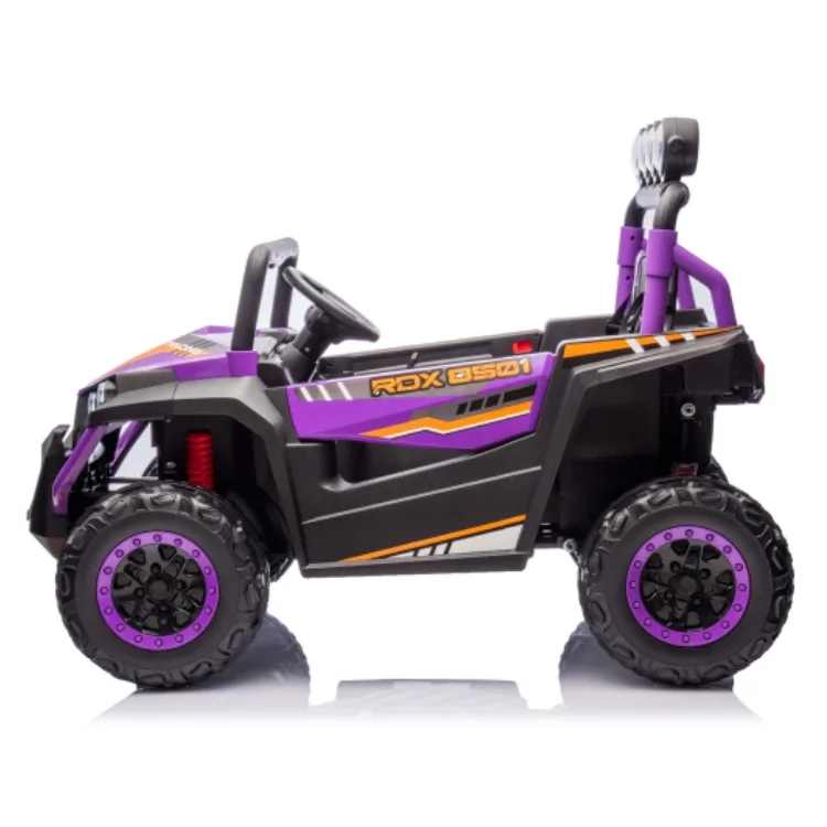 NEWEST 24V Electric 4WD UTV Buggy Kids Ride-on 4×4 Wheel Vehicle 2 Seat Off-Road Car with Remote Feature for Big Kids