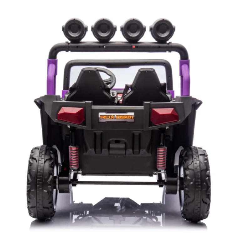NEWEST 24V Electric 4WD UTV Buggy Kids Ride-on 4×4 Wheel Vehicle 2 Seat Off-Road Car with Remote Feature for Big Kids