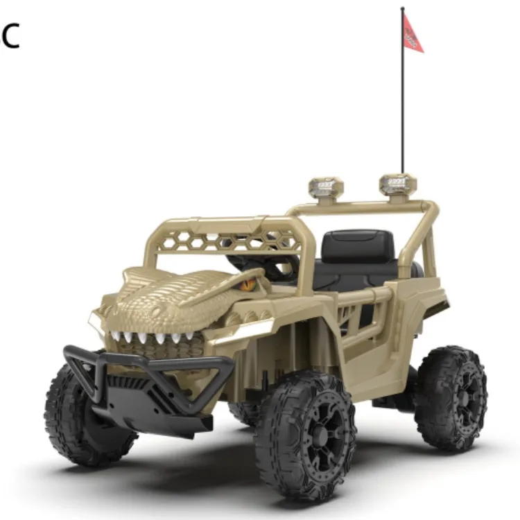 CN-TJB20820 Dinosaur Electric Ride-On Car 12V 2-Seater with Bluetooth and Four-Wheel Suspension