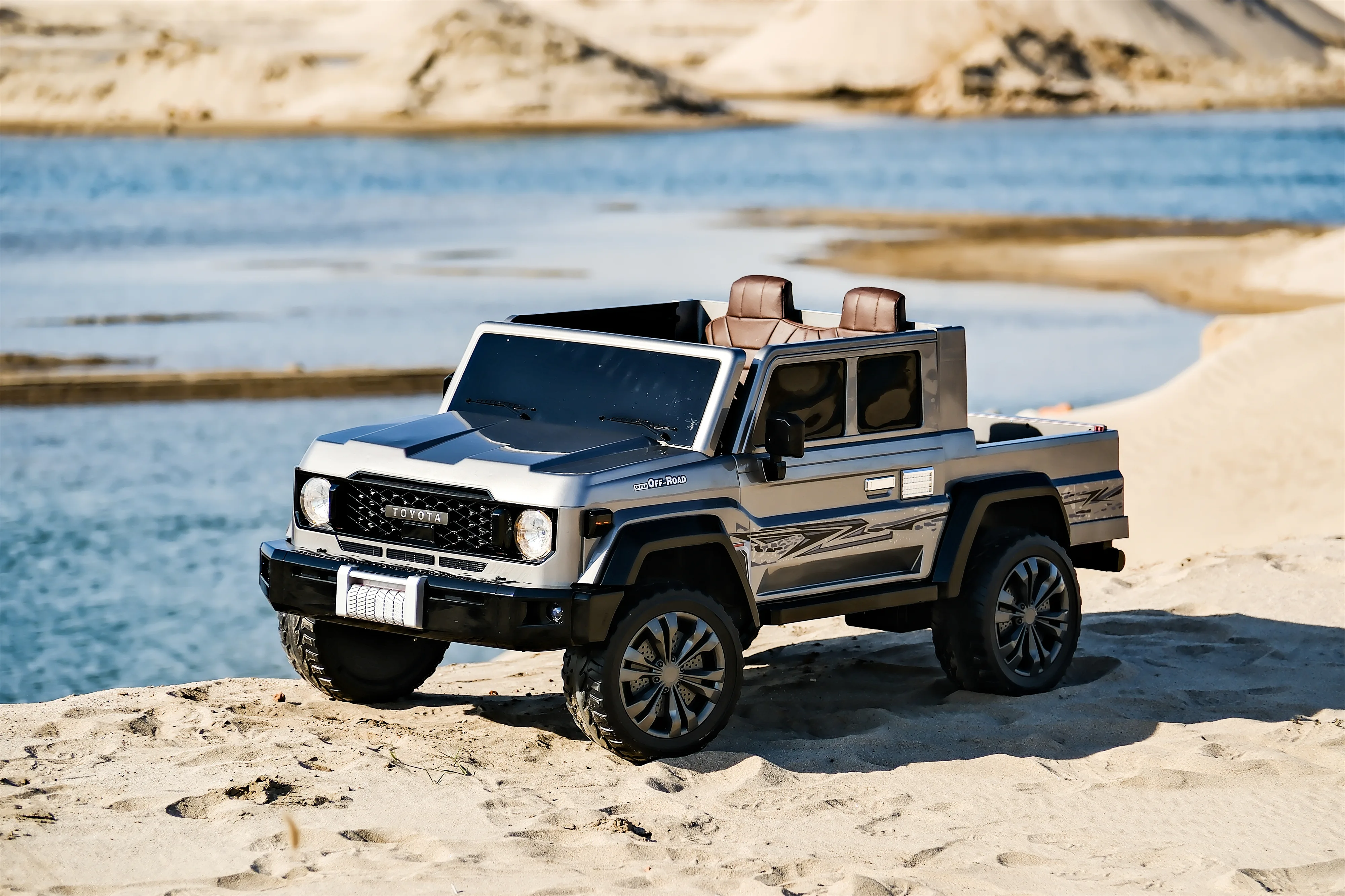 2025 New Style Rechargeable 24V/12V Kids Off Road Big Size Ride On Car Boys Pickup Truck Electric Children Car For Kids 2 Seat