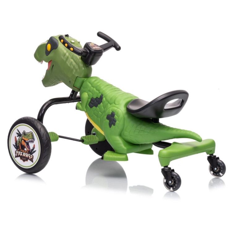 Kids Ride On Dinosaur Pedal Car Drifting Sliding Toy 88x54x57cm Water Spray LED Lights Music EVA Wheels Wholesale