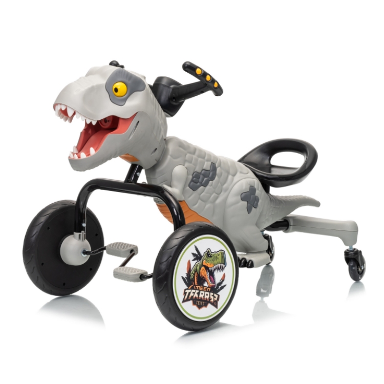 Kids Ride On Dinosaur Pedal Car Drifting Sliding Toy 88x54x57cm Water Spray LED Lights Music EVA Wheels Wholesale