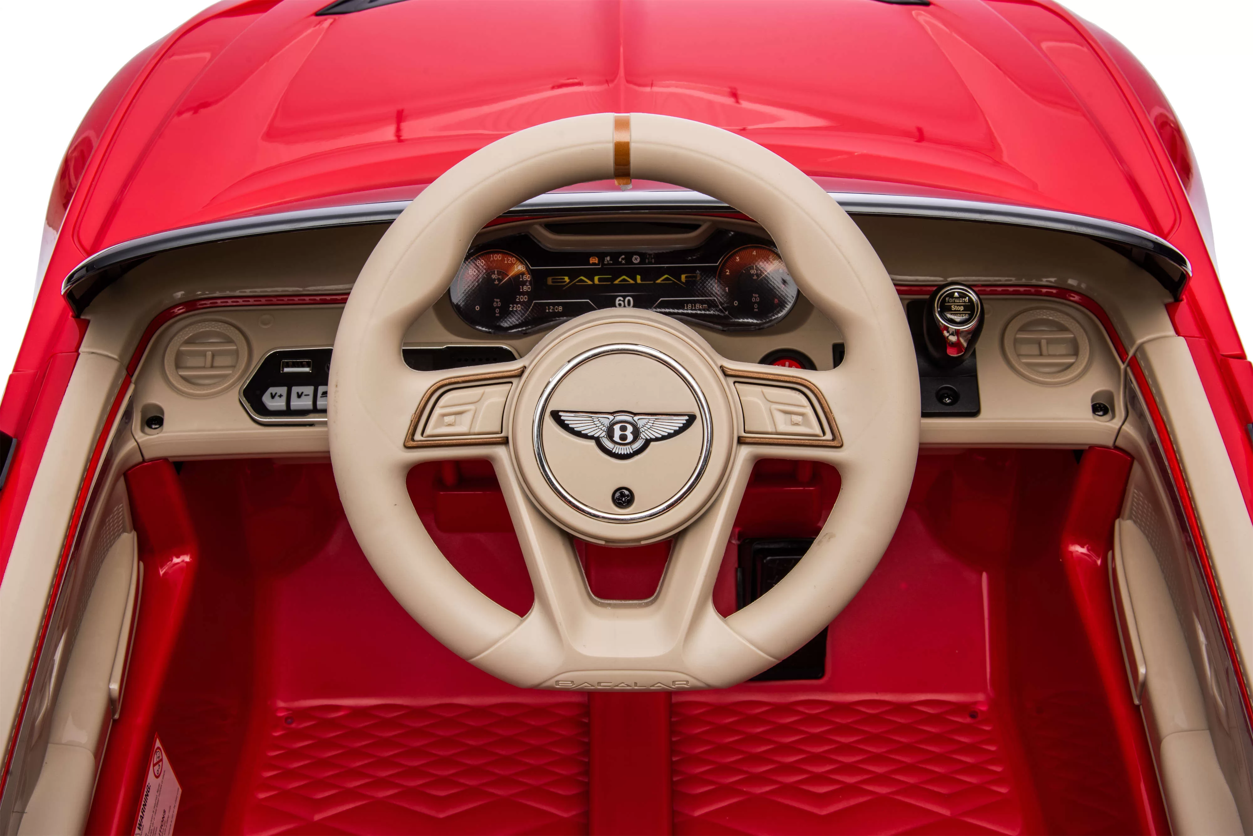 Official Licensed Bentley Bacalar 12V 4WD Kids Ride-On Car with 2.4G Remote, Bluetooth Dashboard & Opening Doors