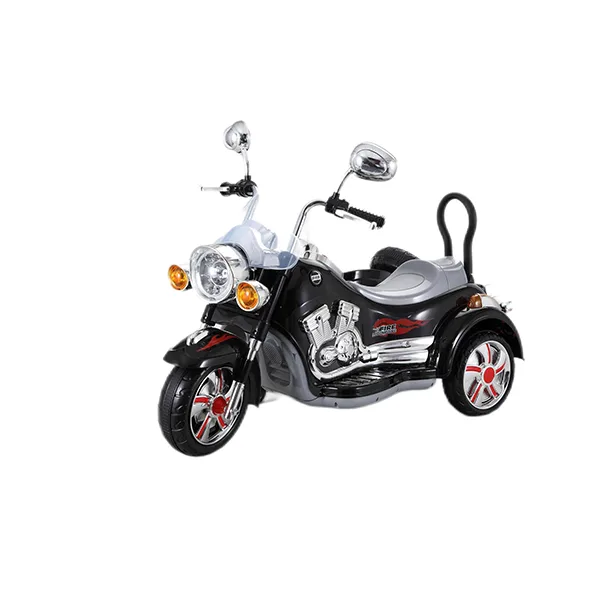 Double 6V kids motorcycle with side car