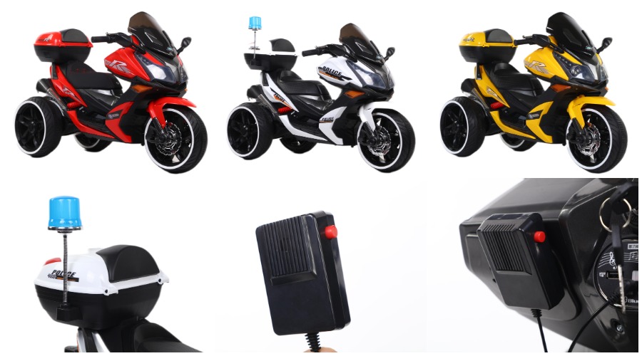 Kids' 12v Electric Motorcycle with MP3 player-4