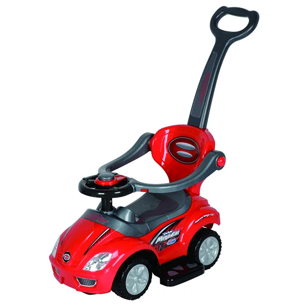 Solid 3 in 1 Baby Push Car Ridable Toy Cart