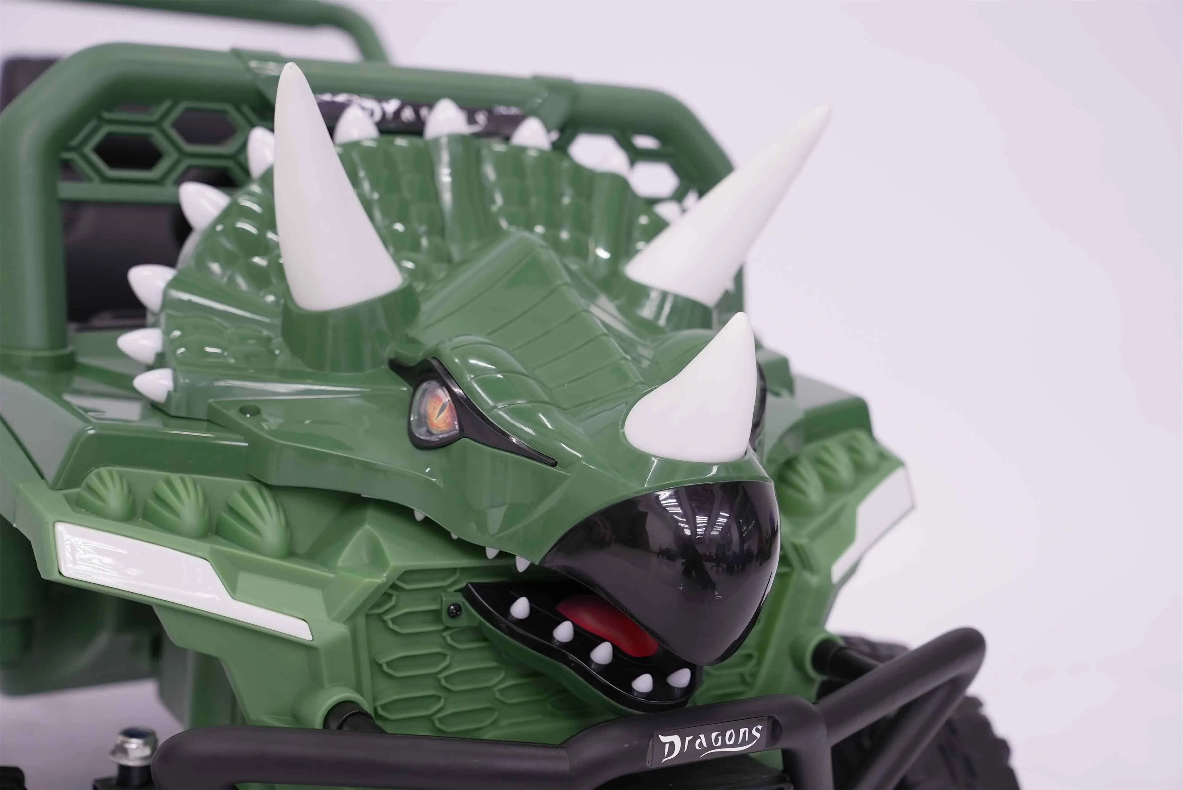 12V Kids Ride On Triceratops Car with Bluetooth Music & Early Education