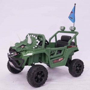 12V Kids Ride On Triceratops Car with Bluetooth Music & Early Education