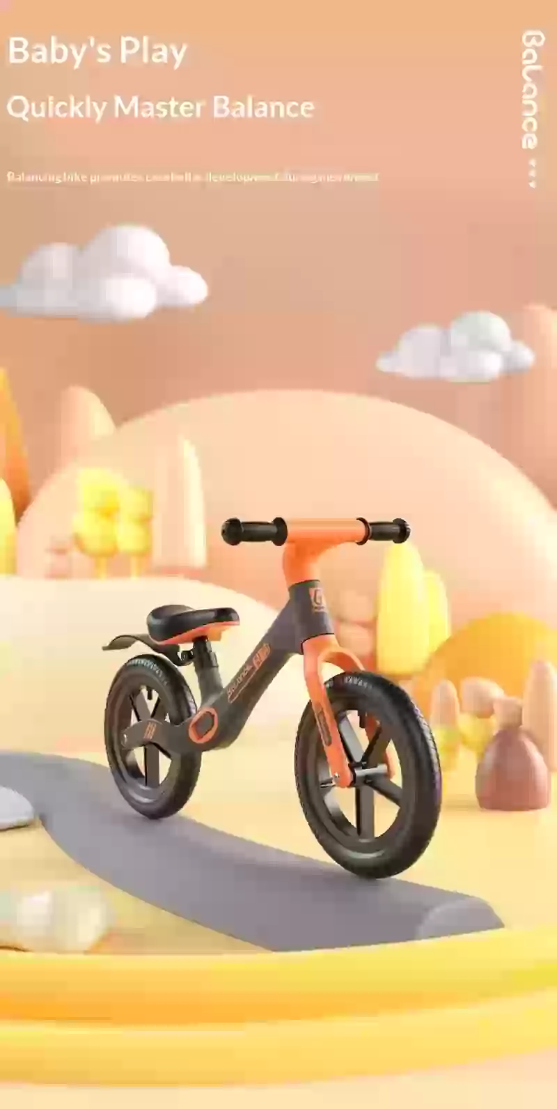 CHITUO CB-X101B Kids Balance Bike — 12″ EVA Wheels Training Bike for Toddlers