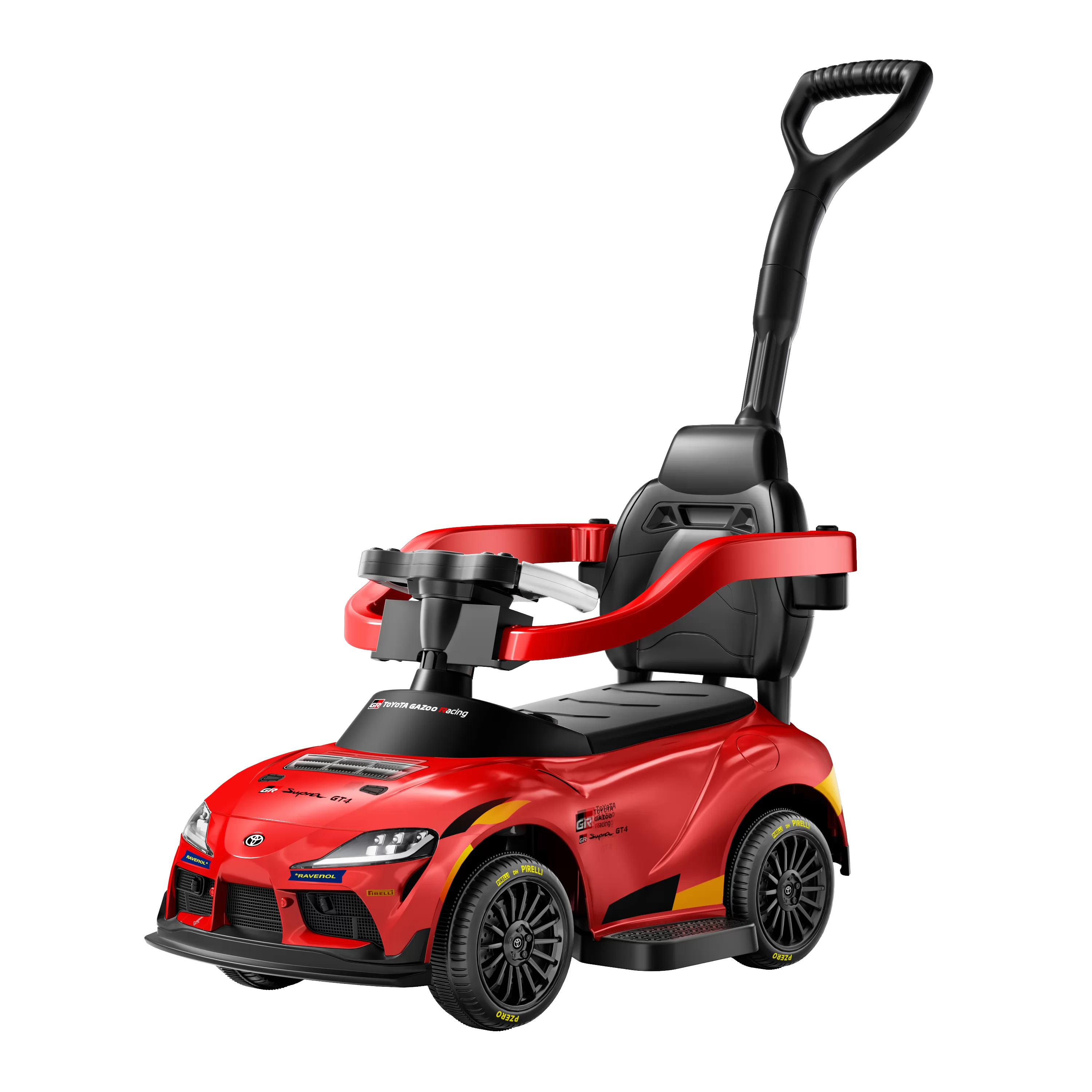 Official Licensed Toyota GR Supra GT4 Kids Ride-On Car 6V Electric Glide & Parent Push Handle