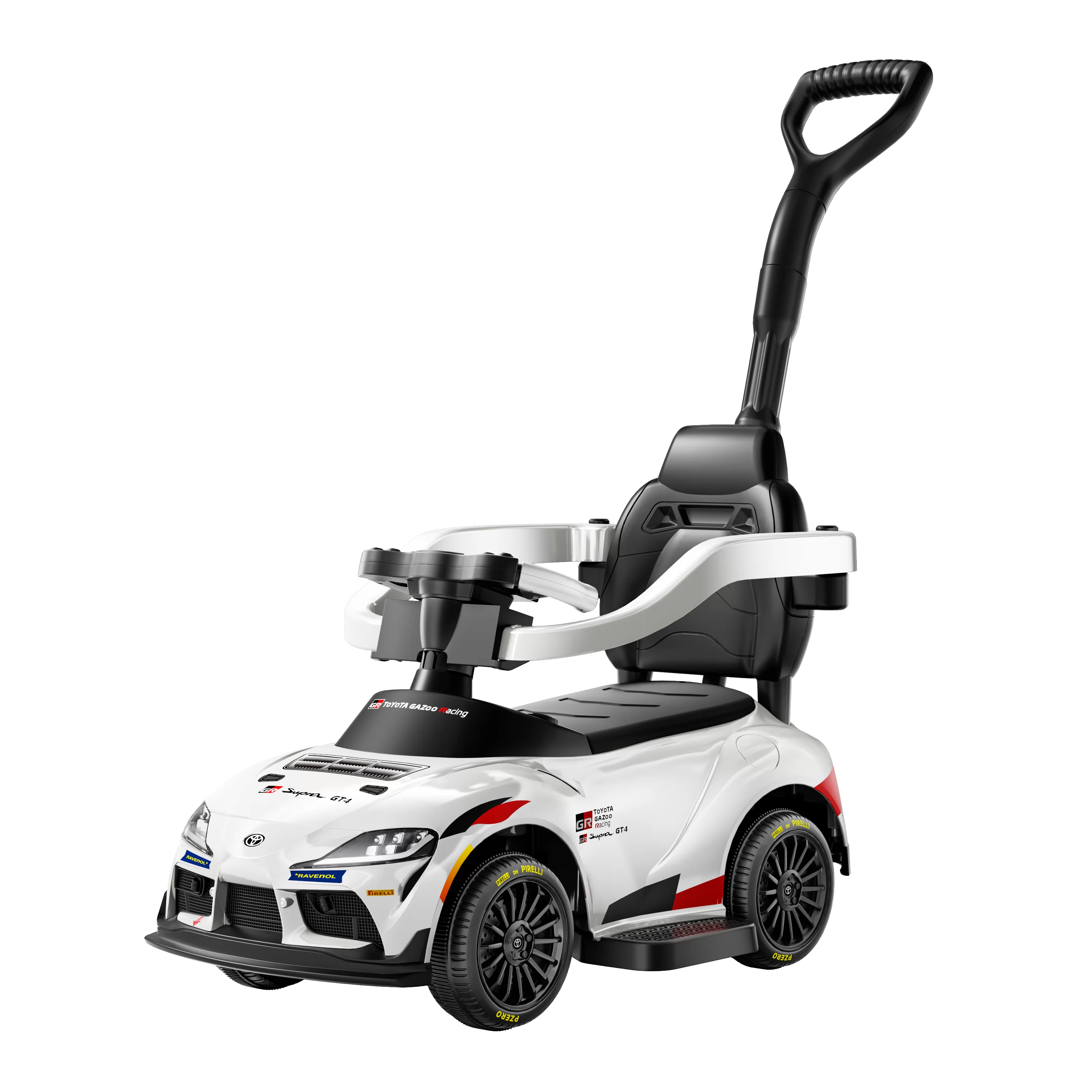 Official Licensed Toyota GR Supra GT4 Kids Ride-On Car 6V Electric Glide & Parent Push Handle