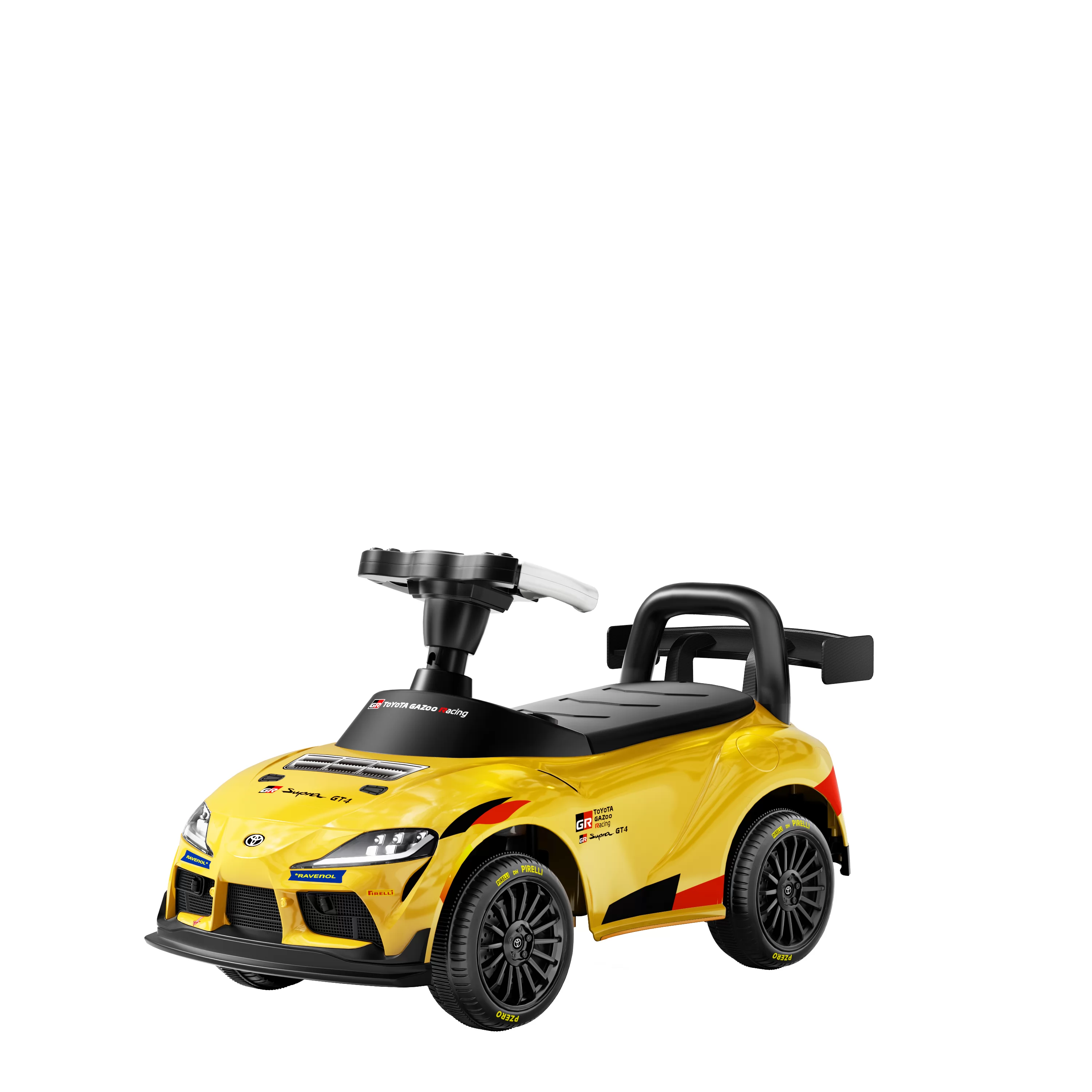 Official Licensed Toyota GR Supra GT4 Kids Ride-On Car 6V Electric Glide & Parent Push Handle