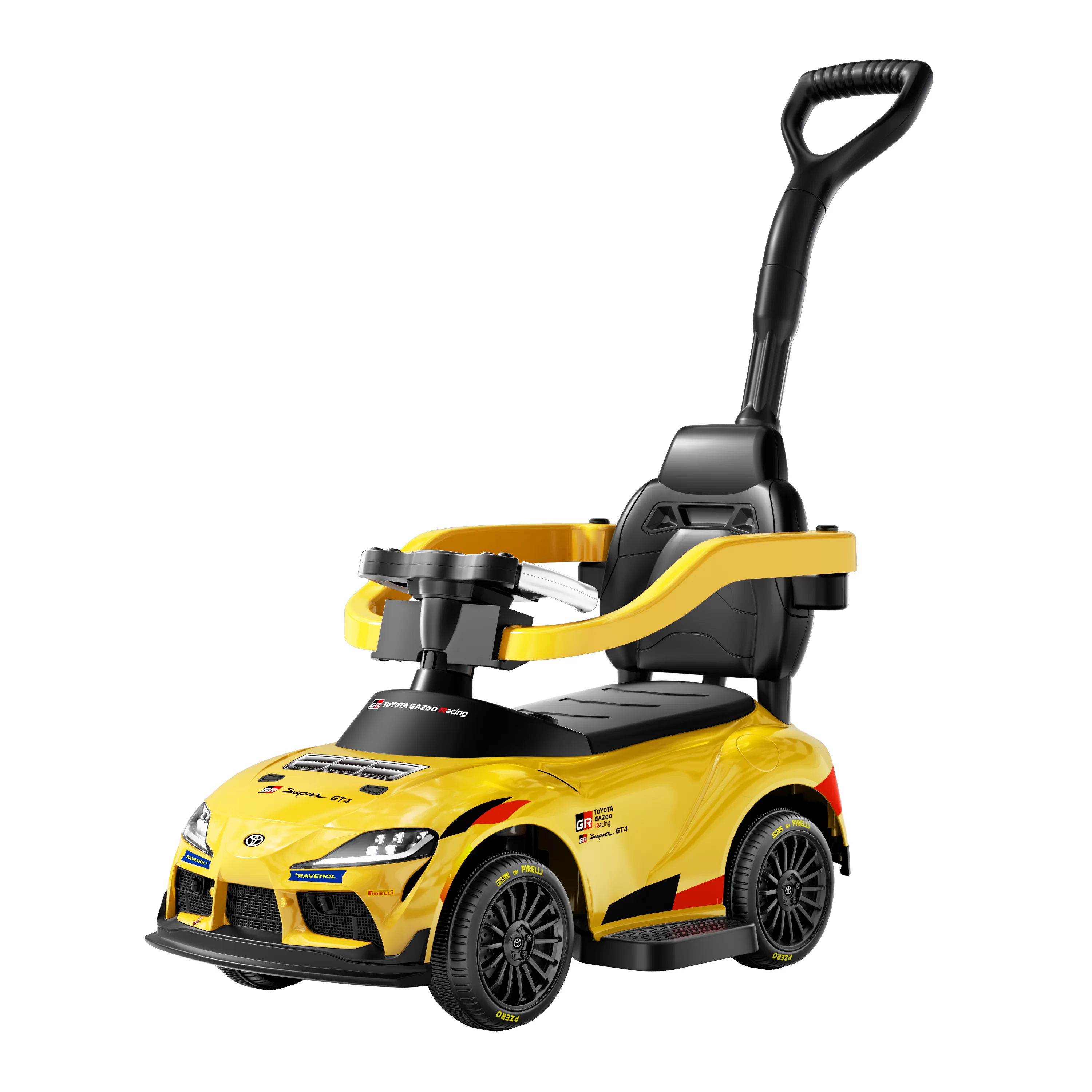 Official Licensed Toyota GR Supra GT4 Kids Ride-On Car 6V Electric Glide & Parent Push Handle