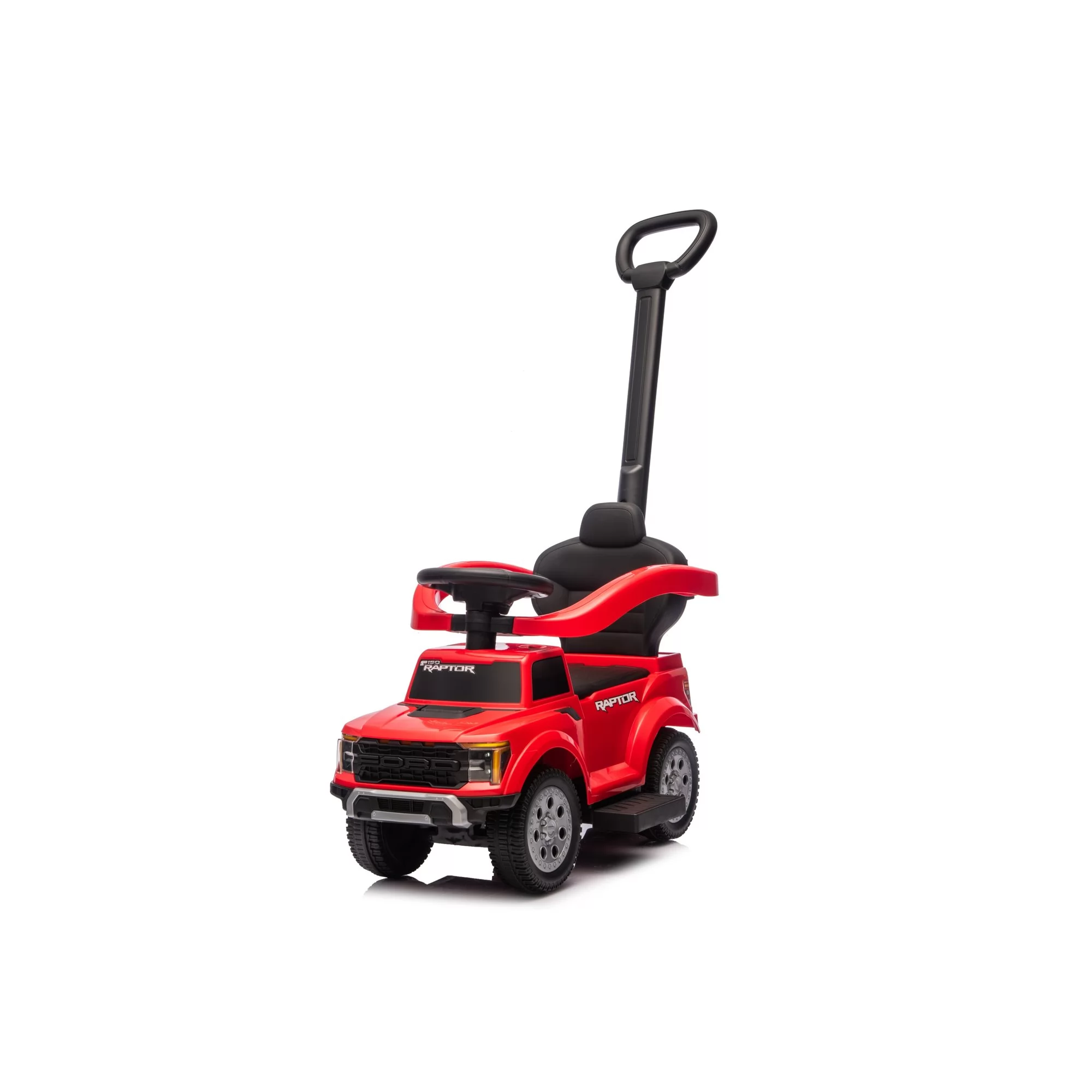Official Licensed Ford F-150 Raptor Kids Push Car — Foot-to-Floor Ride-On Truck with Parent Steering Handle, Safety Bar & Engine Sound for Toddlers 12-36 Months