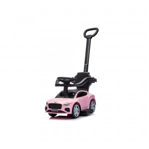 Official Licensed Bentley Continental GT Foot-to-Floor Ride-On Car for Toddlers with Parent Handle & Storage Seat