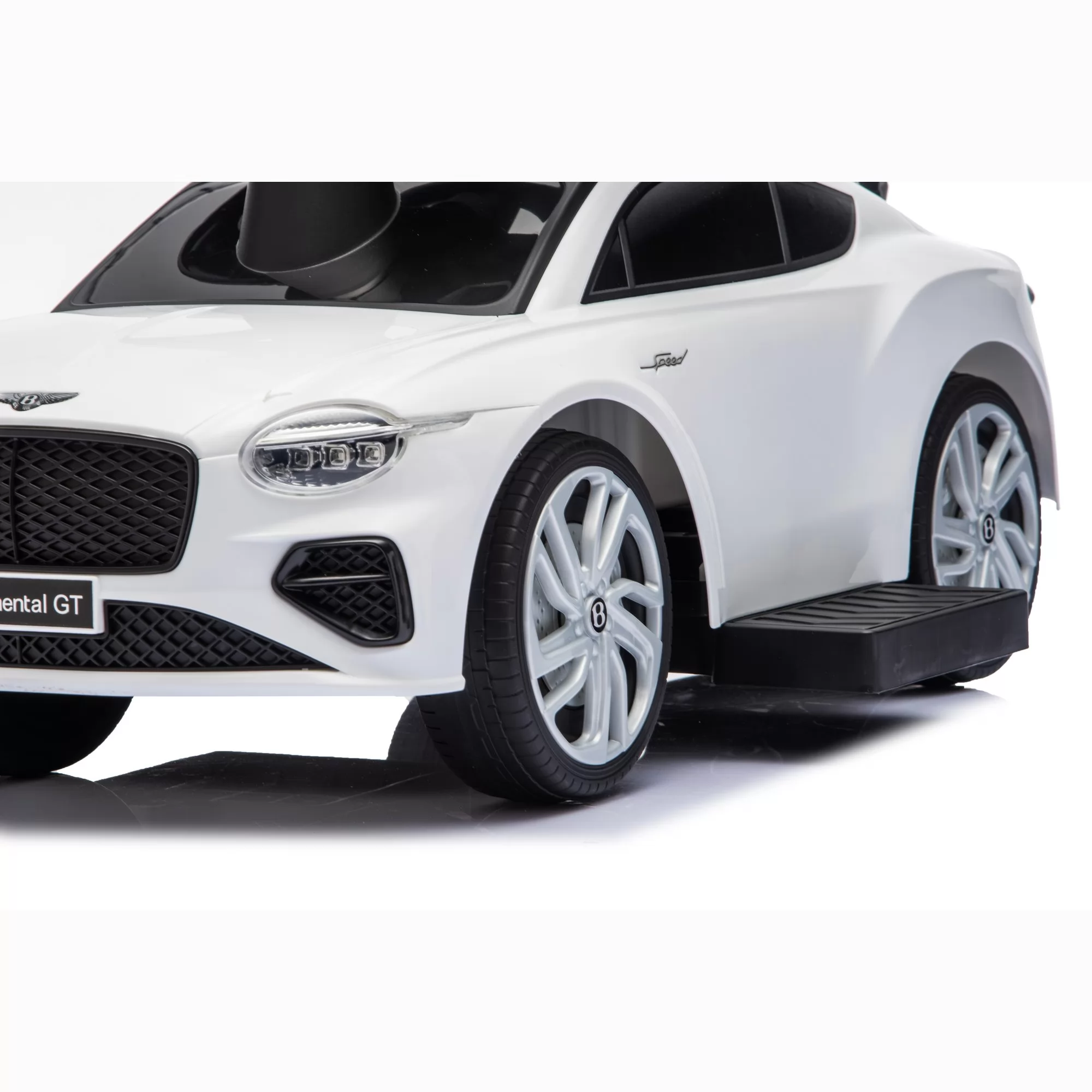 Official Licensed Bentley Continental GT Foot-to-Floor Ride-On Car for Toddlers with Parent Handle & Storage Seat