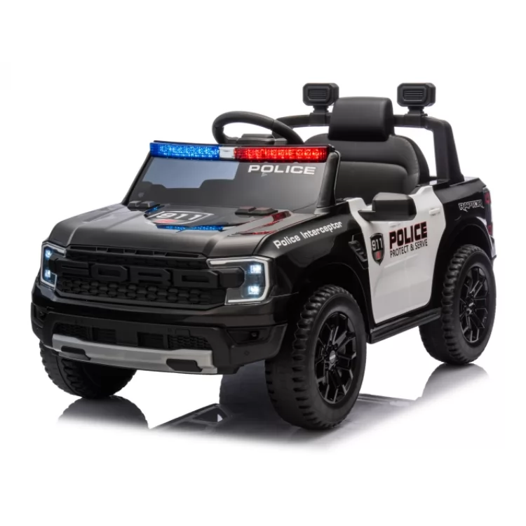 Official Licensed Ford Ranger Raptor Police Interceptor Kids Ride-On Pickup 12V with RC Remote, Light Bar & MP3 Featured Image
