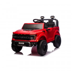 Official Licensed Ford F-150 Raptor 24V Kids Ride-On Pickup with 2.4G Remote, Two-Seat Cabin and Opening Doors