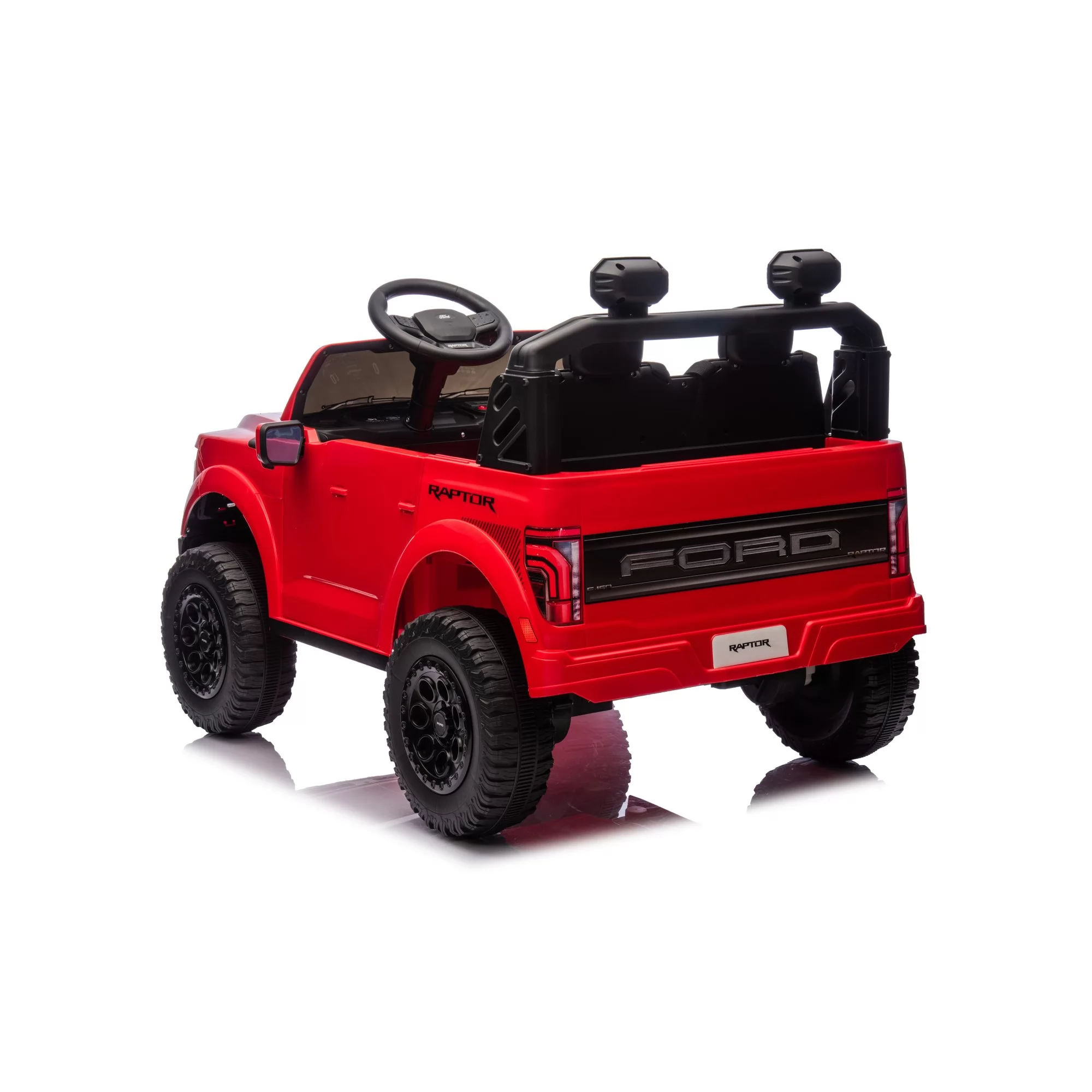 Official Licensed Ford F-150 Raptor 24V Kids Ride-On Pickup with 2.4G Remote, Two-Seat Cabin and Opening Doors