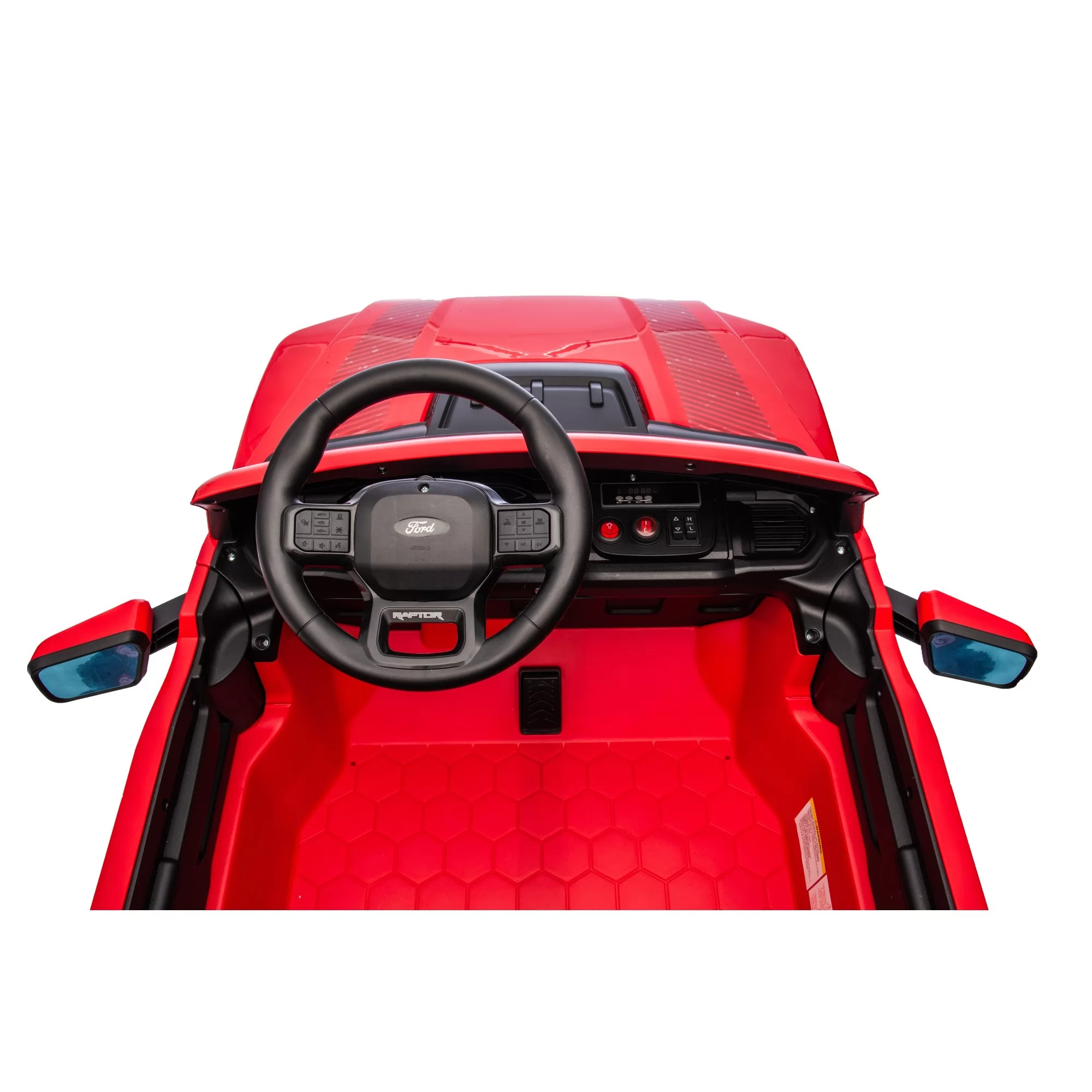 Official Licensed Ford F-150 Raptor 24V Kids Ride-On Pickup with 2.4G Remote, Two-Seat Cabin and Opening Doors