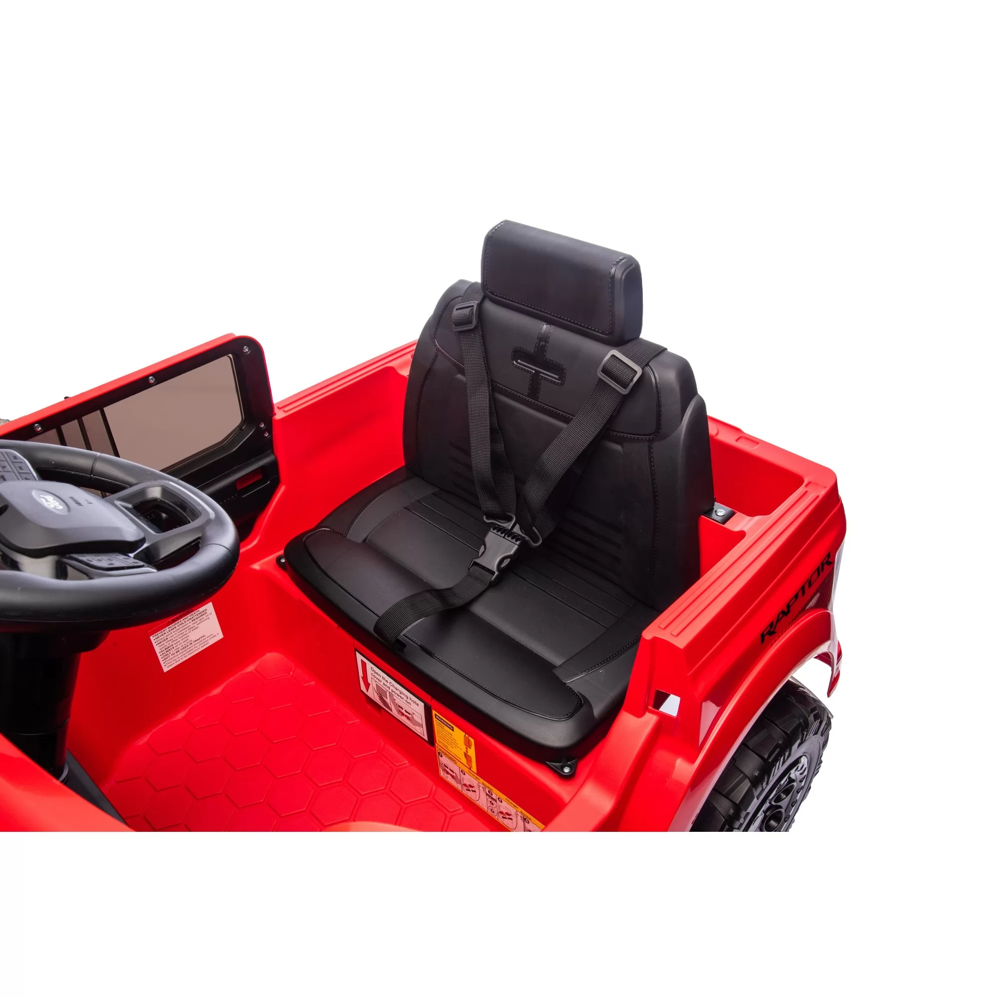 Official Licensed Ford F-150 Raptor 12V Kids Ride-On Pickup Truck with 2.4G Remote and Four-Wheel Suspension