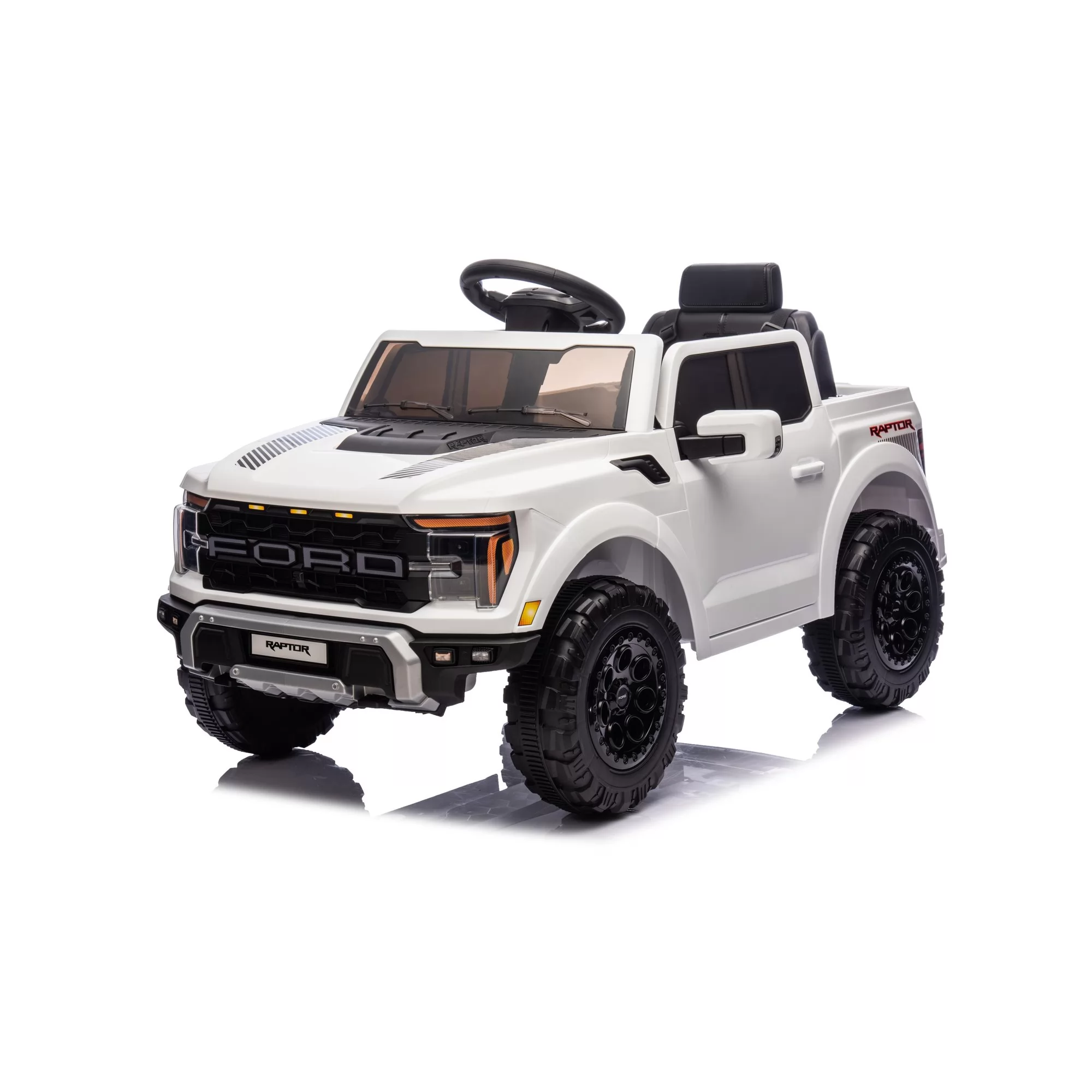 Official Licensed Ford F-150 Raptor 12V Kids Ride-On Pickup Truck with 2.4G Remote and Four-Wheel Suspension