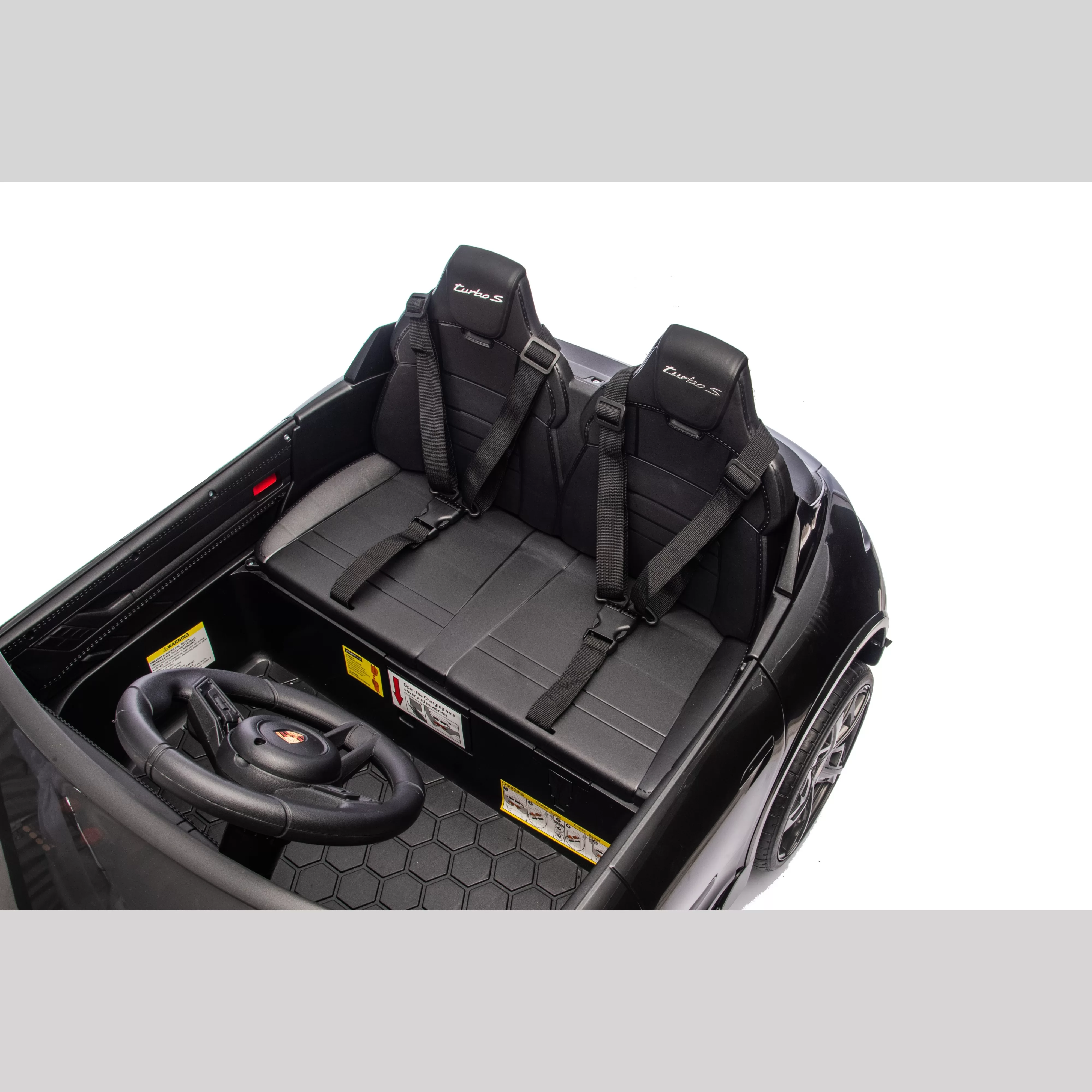 Official Licensed Porsche Taycan Turbo S Kids Ride-On Car 12V/24V with 2.4G Remote, Soft Start & EVA Tires