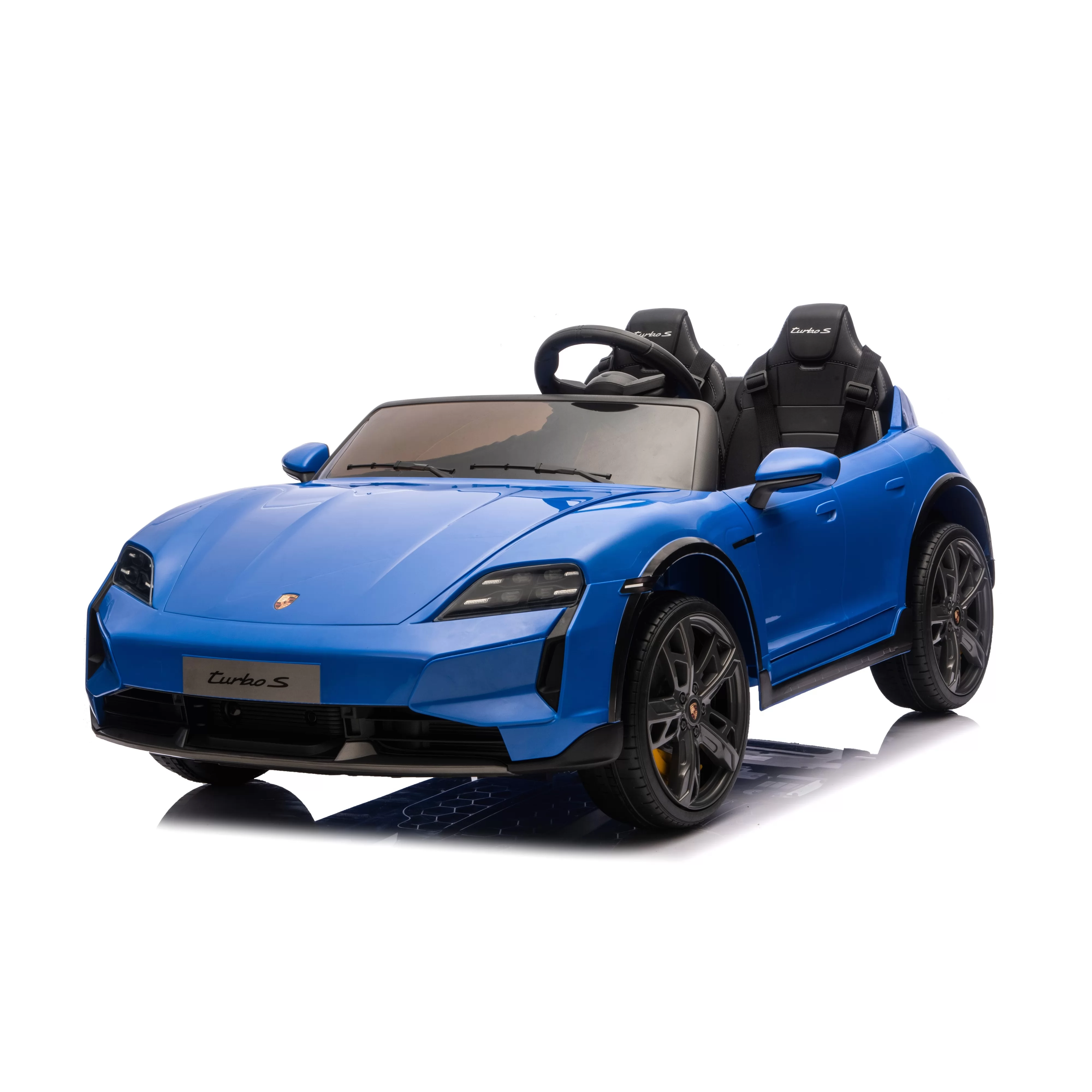 Official Licensed Porsche Taycan Turbo S Kids Ride-On Car 12V/24V with 2.4G Remote, Soft Start & EVA Tires