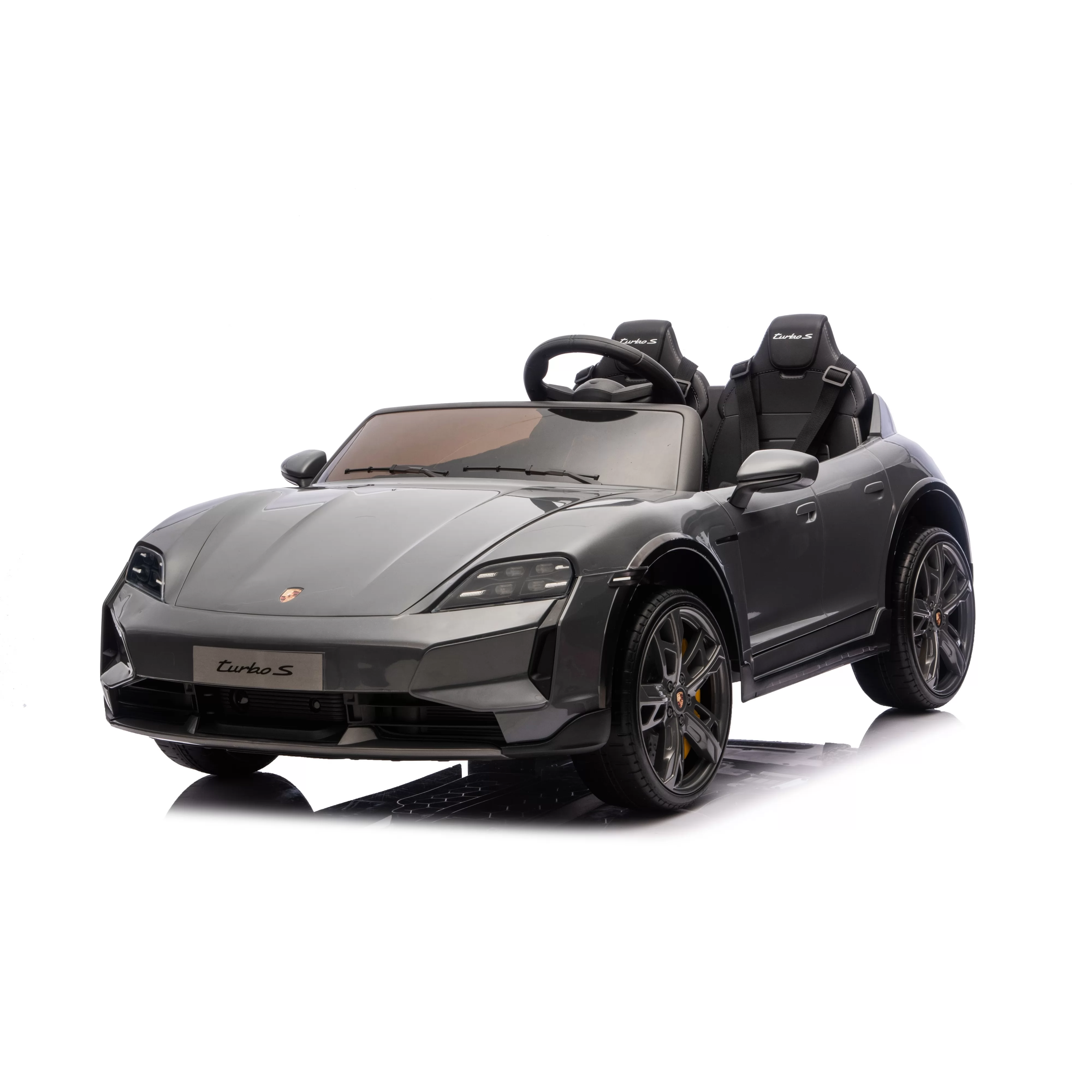 Official Licensed Porsche Taycan Turbo S Kids Ride-On Car 12V/24V with 2.4G Remote, Soft Start & EVA Tires
