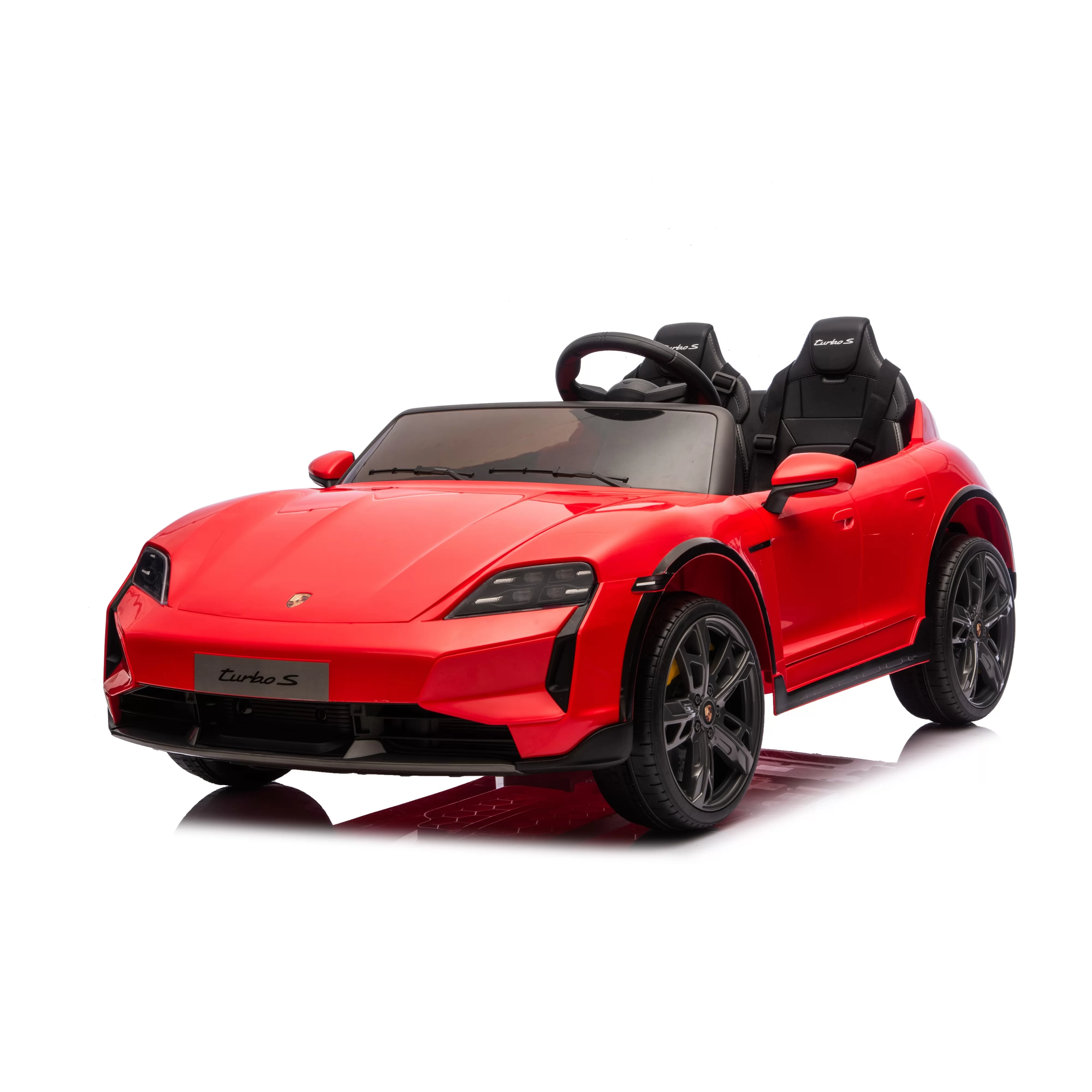 Official Licensed Porsche Taycan Turbo S Kids Ride-On Car 12V/24V with 2.4G Remote, Soft Start & EVA Tires