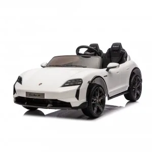 Official Licensed Porsche Taycan Turbo S Kids Ride-On Car 12V/24V with 2.4G Remote, Soft Start & EVA Tires