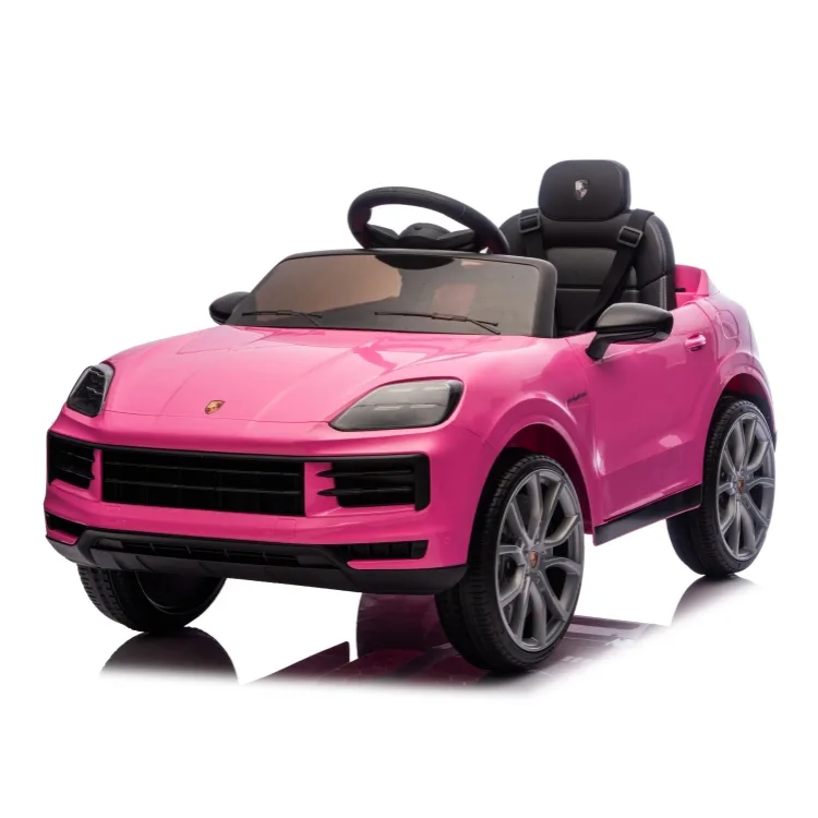 Official Licensed Porsche Cayenne Kids Ride-On Car 12V with 2.4G Remote, Soft Start & 4-Wheel Suspension