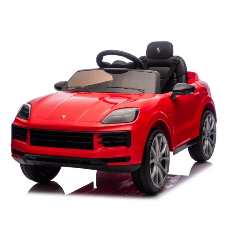 Official Licensed Porsche Cayenne Kids Ride-On Car 12V with 2.4G Remote, Soft Start & 4-Wheel Suspension