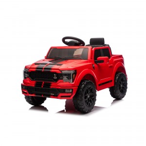 Licensed Ford Shelby F-150 12V Kids Ride-On Pickup Truck with 2.4G Remote, Four-Wheel Suspension, MP3 Music & Shelby Snake Styling