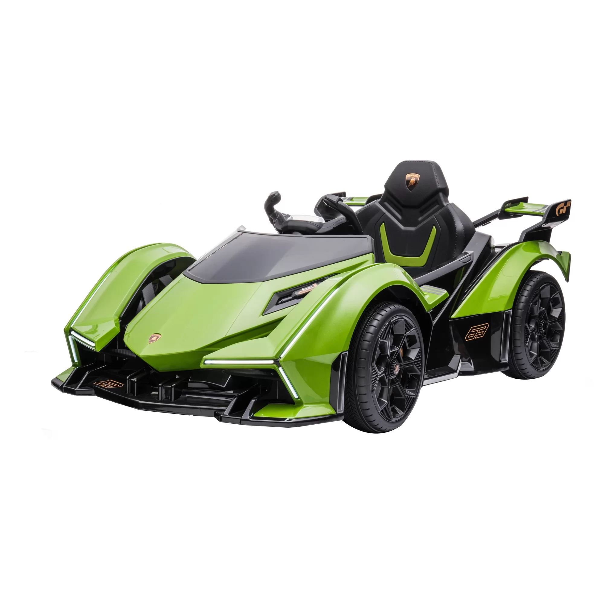 Official Licensed Lamborghini V12 Vision GT Kids Ride-On Car 12V with 2.4G Remote, LED Lights and GT Racing Styling