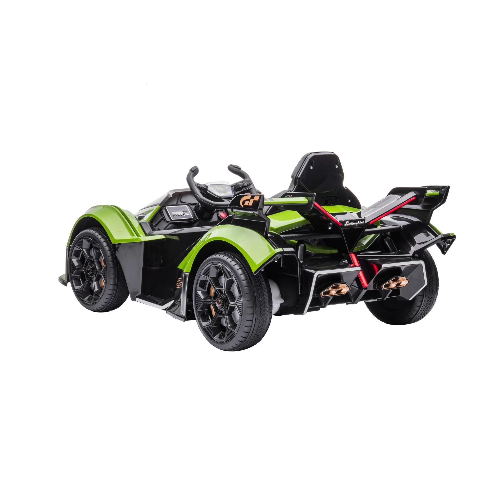 Official Licensed Lamborghini V12 Vision GT Kids Ride-On Car 12V with 2.4G Remote, LED Lights and GT Racing Styling