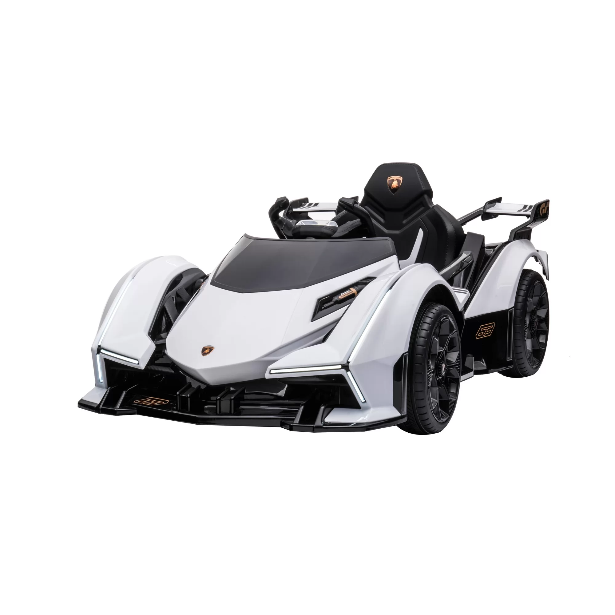 Official Licensed Lamborghini V12 Vision GT Kids Ride-On Car 12V with 2.4G Remote, LED Lights and GT Racing Styling
