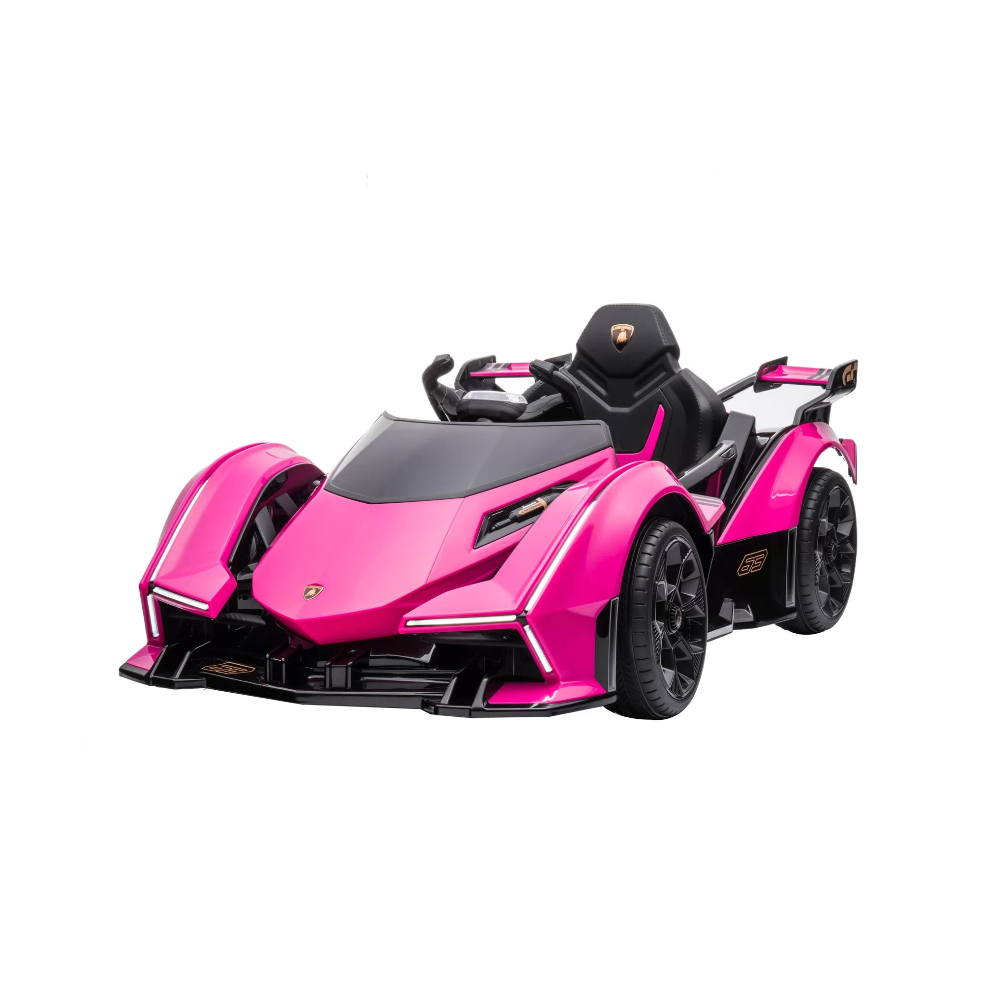 Official Licensed Lamborghini V12 Vision GT Kids Ride-On Car 12V with 2.4G Remote, LED Lights and GT Racing Styling