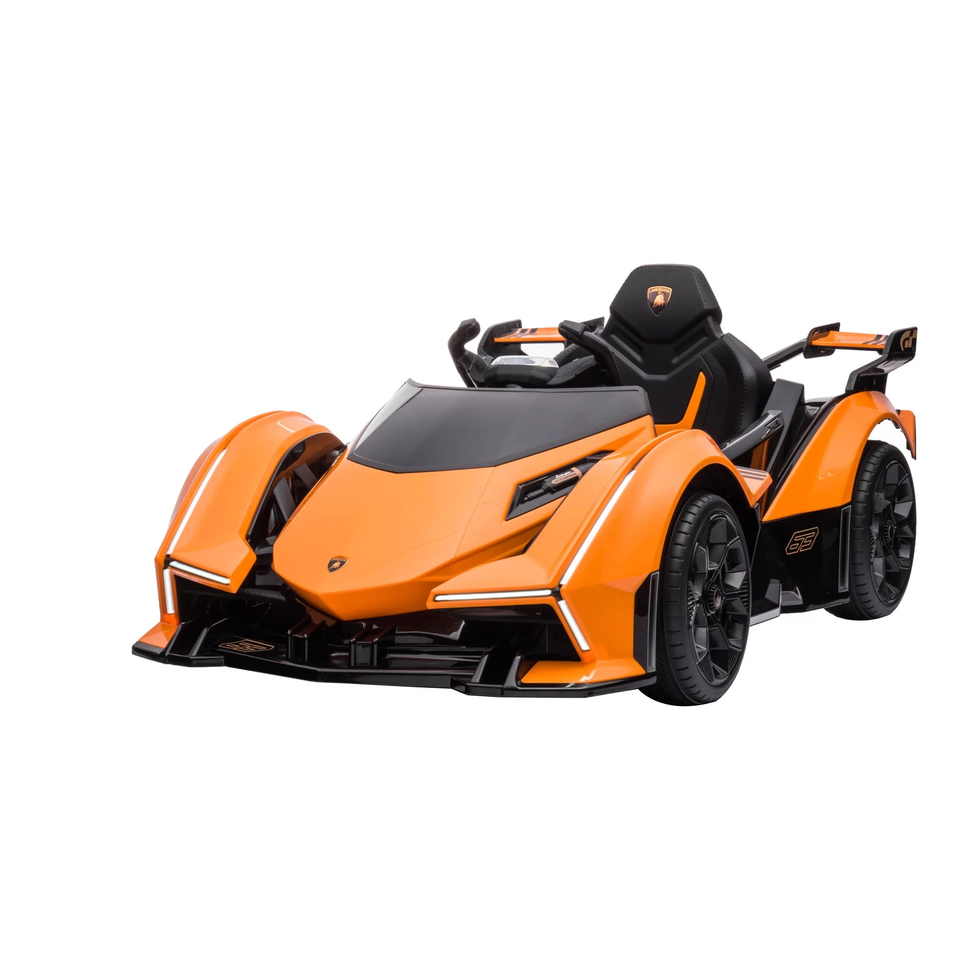Official Licensed Lamborghini V12 Vision GT Kids Ride-On Car 12V with 2.4G Remote, LED Lights and GT Racing Styling