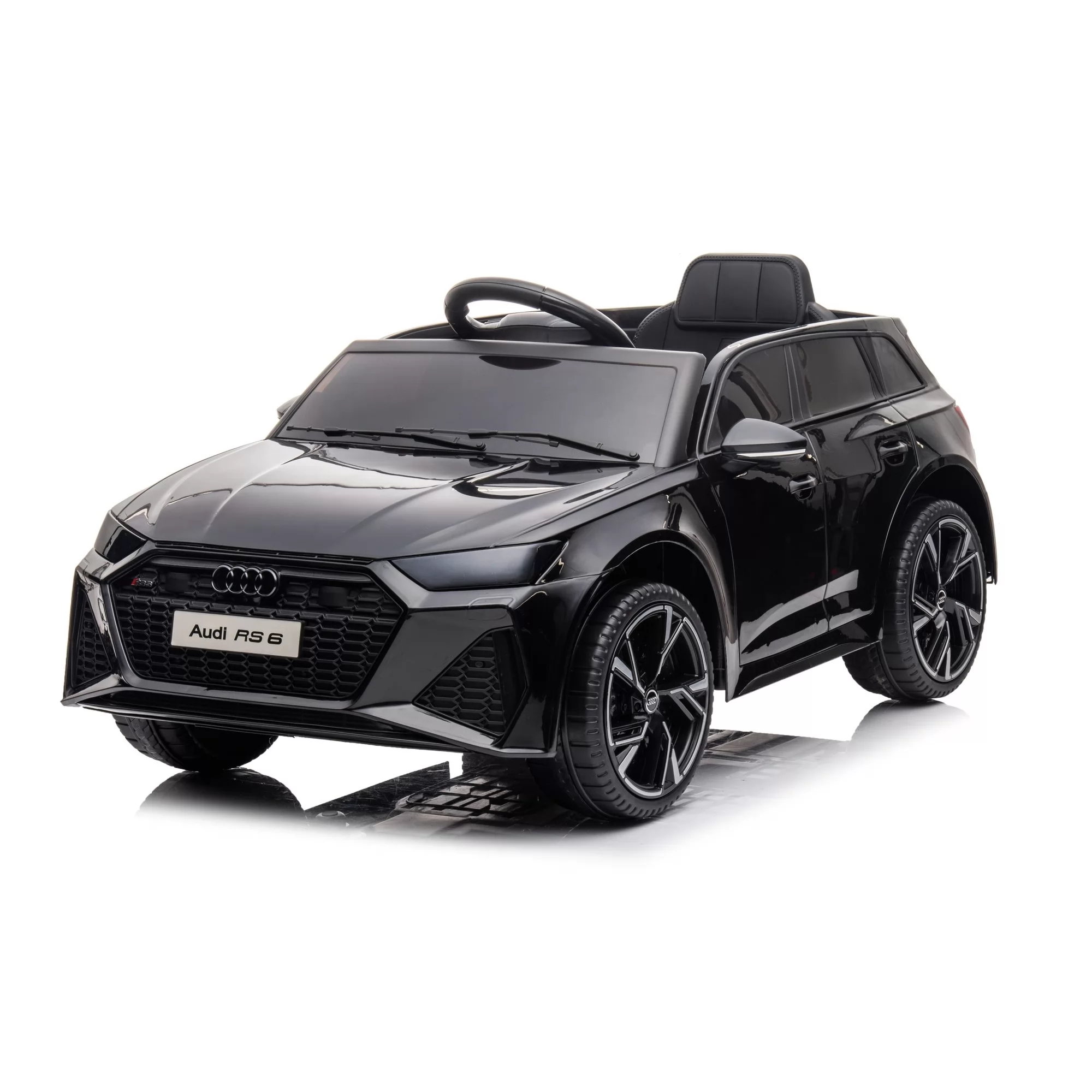 Official Licensed Audi RS 6 Kids Ride-On Car 12V with Carry Handle & Auxiliary Wheels, 2.4G Remote Control, 8 Colors